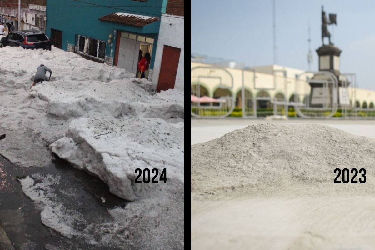 Granizo en Puebla 2024 y Ceniza en Puebla 2023