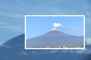 Peculiar fumarola del Popocatépetl