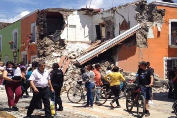 Aspecto de Atlixco, Pueblo Mágico en el sismo de 2017. Foto: puebla.gob.mx